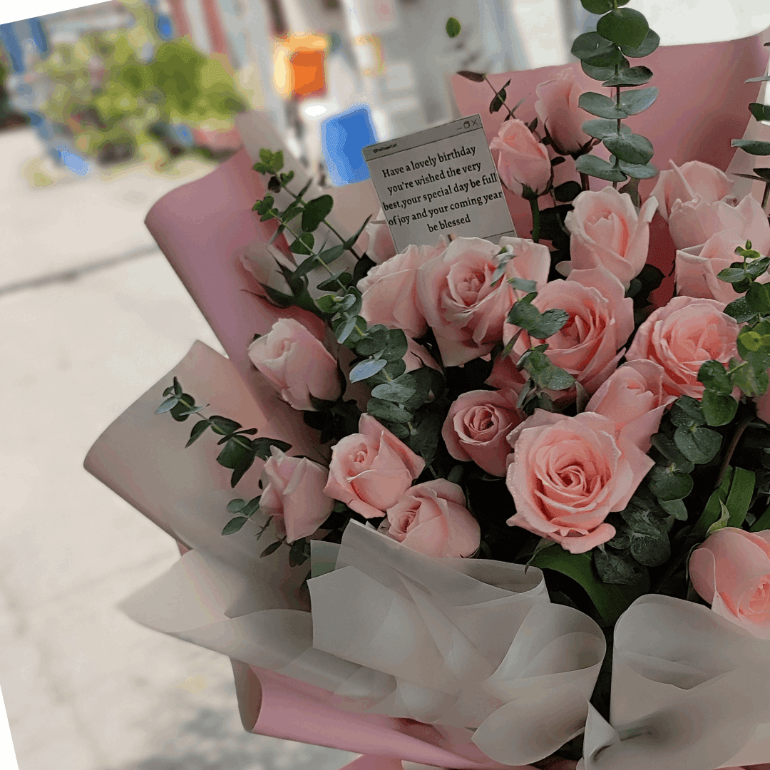 Serene Pink Rose - The Flowercart