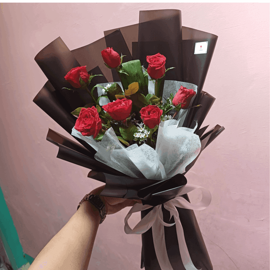 Midnight Passion Rose - The Flowercart