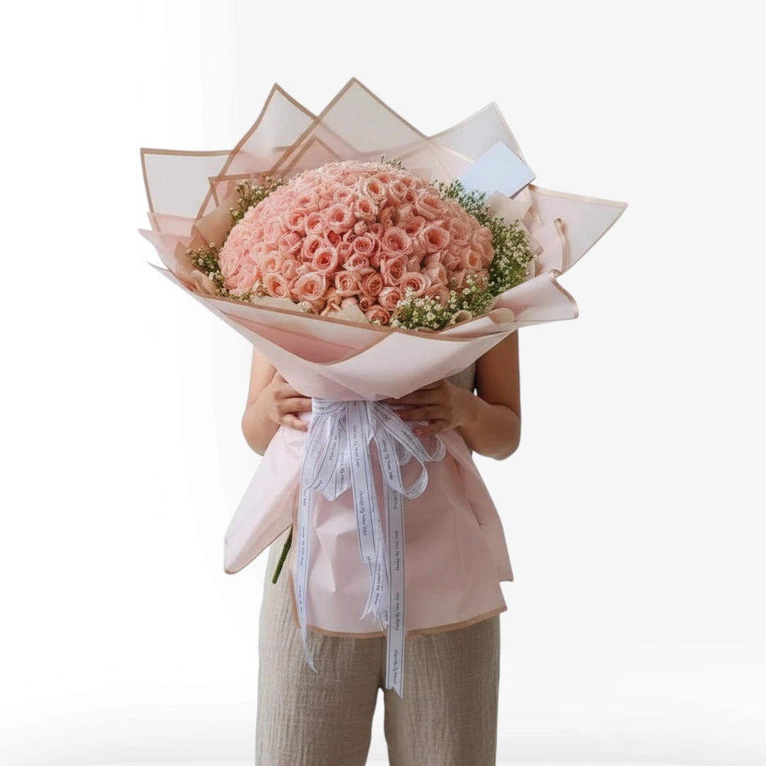 199 Pink Roses Bouquet