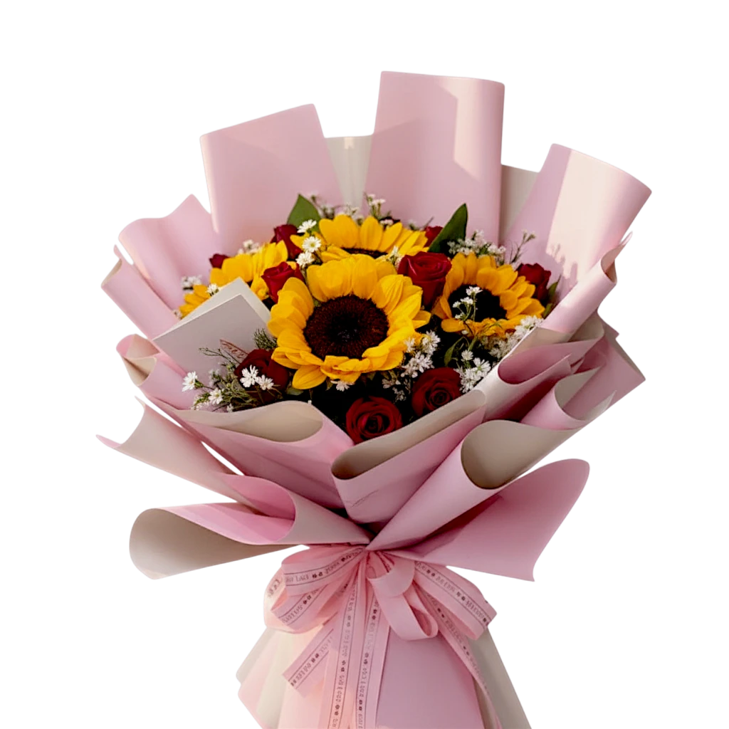 Velvet Magnolia Sunflower Bouquet