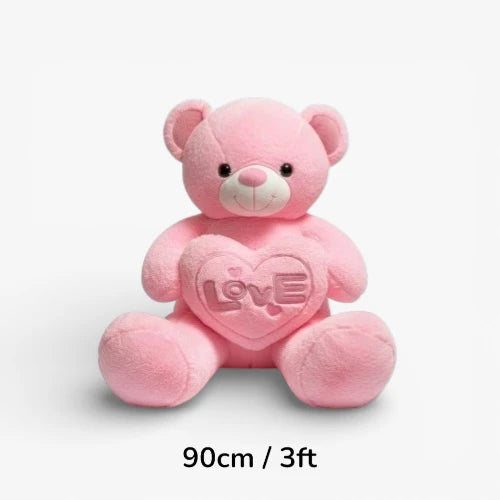 3ft pink plush bear