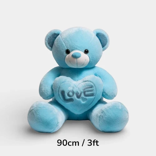 3ft blue plush bear
