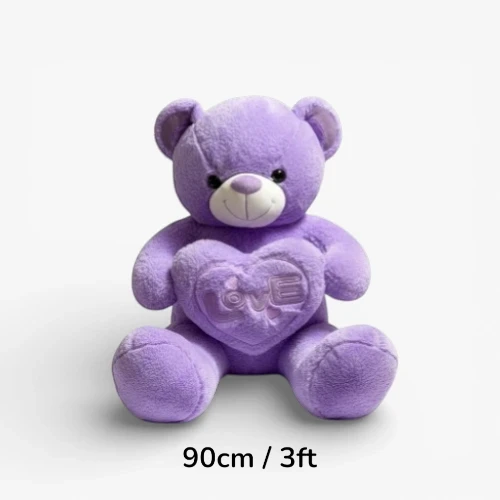 3ft purple plush bear
